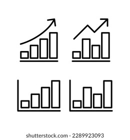 Growing graph Icon vector illustration. Chart sign and symbol. diagram icon