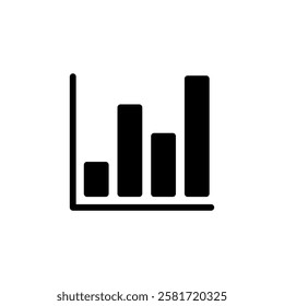 Growing graph Icon vector illustration. Chart sign and symbol. diagram icon