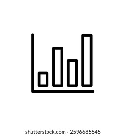 Growing graph Icon vector illustration. Chart sign and symbol. diagram icon