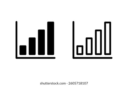 Growing graph Icon vector illustration. Chart sign and symbol. diagram icon