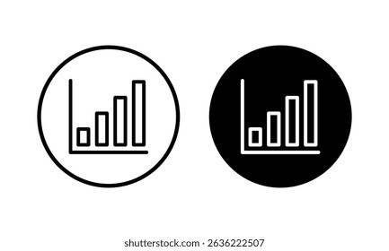 Gráfico crescente Icon vetor ilustração. Símbolo e sinal de gráfico. ícone de diagrama