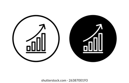Growing graph Icon vector illustration. Chart sign and symbol. diagram icon