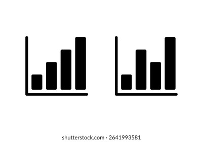 Growing graph Icon vector illustration. Chart sign and symbol. diagram icon