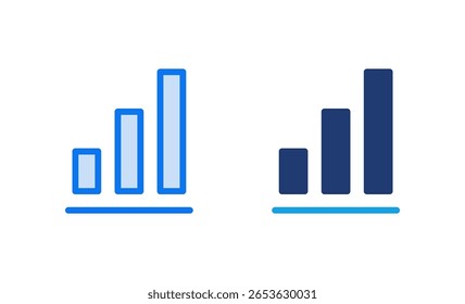 Gráfico crescente Icon vetor ilustração. Símbolo e sinal de gráfico. ícone de diagrama