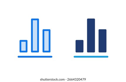 Graph wird größer Symbol, Vektorgrafik. Diagrammzeichen und -symbol. Diagrammsymbol