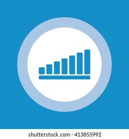 Growing graph icon . Vector illustration