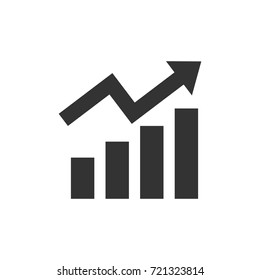 Growing Graph Icon. Vector Illustration.