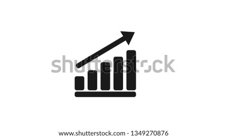 Growing Graph Icon Vector Illustration