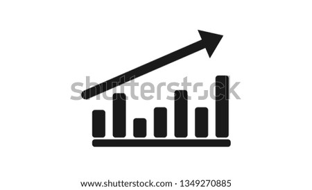 Growing Graph Icon Vector Illustration