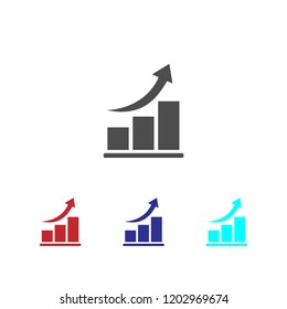 Growing Graph icon vector, Increase sign