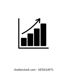 Growing graph icon. Growing graph vector icon. Infographic icon