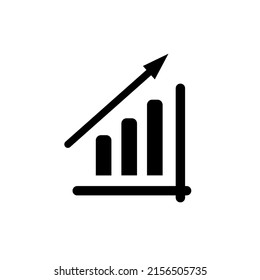 Growing graph icon. Growing graph vector icon. Infographic icon. Bar Chart symbol Vector. for web and mobile