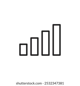 Ícone de gráfico crescente Conjuntos de vetores contorno