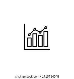 growing graph icon vector for web, computer and mobile app