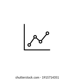 growing graph icon vector for web, computer and mobile app