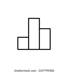 Growing graph Icon vector for web and mobile app. Chart sign and symbol. diagram icon