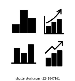 Growing graph Icon vector for web and mobile app. Chart sign and symbol. diagram icon