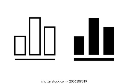 Growing graph Icons set. Chart sign and symbol. diagram icon