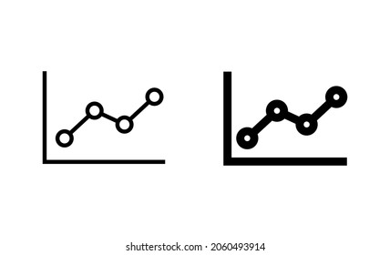 Growing graph Icons set. Chart sign and symbol. diagram icon