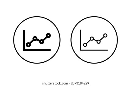 Growing graph Icons set. Chart sign and symbol. diagram icon