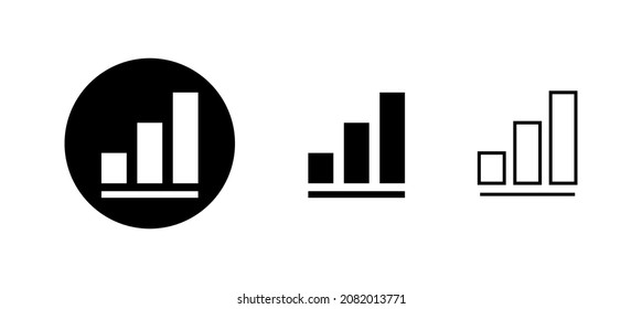 Growing graph Icons set. Chart sign and symbol. diagram icon