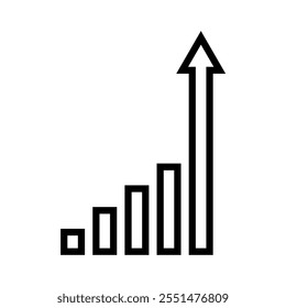 Growing graph icons set. Vector illustration.