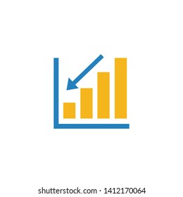 Growing graph, Infographic icon. Bar Chart symbol Vector