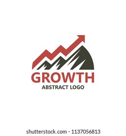 Growing graph logo. Vector illustration.