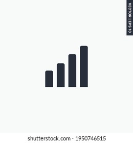 Gráfica creciente, icono plano de calidad superior. Concepto de logotipo vector para gráficos web, EPS 10 