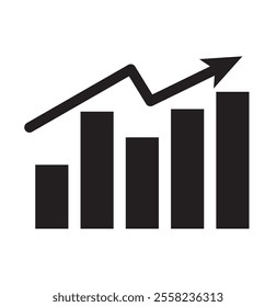 Growing graph set. Business chart with arrow. Growths chart collection. Profit growing sumbol. Progress bar. Bar diagram. Growth success arrow icon. Progress symbol. Chart increase. Stock vector.