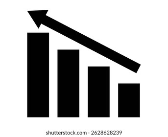 Growing graph set. growing graph sign and symbol vector.  Business chart. Financial rise up. Increase profit. Vector illustrator