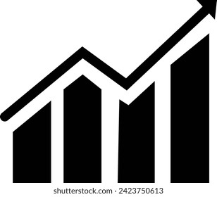 Growing graph simple icons, graph pictogram isolated on a transparent background. icons for web apps and mobile concept. Premium quality symbols, Graph Icon in trendy flat style Chart bar symbol.
