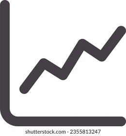Growing Graph Symbol Vector Icon