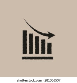 growing graph  - vector icon