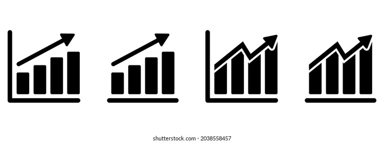 growing graphic icon, chart icon, graphic vector symbol illustrations