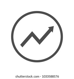 Growing graphic icon. Vector.