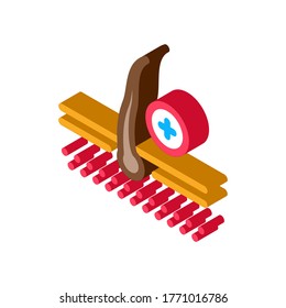 Growing Hair Icon Vector. Isometric Growing Hair sign. color isolated symbol illustration