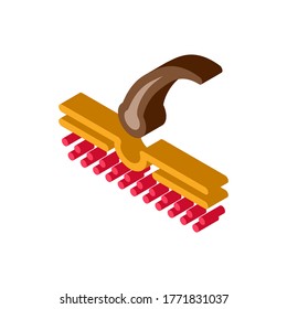Growing Hair Icon Vector. Isometric Growing Hair sign. color isolated symbol illustration