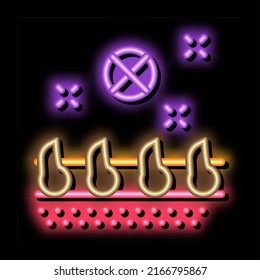 growing hair neon light sign vector. Glowing bright icon growing hair sign. transparent symbol illustration