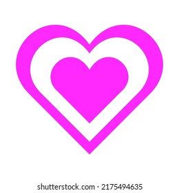 Growing heart icon emoji flat design isolated on white background
