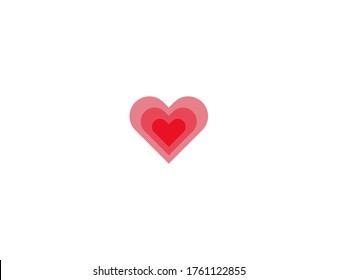Growing Heart vector flat icon. Heartbeat, Beating Heart. Isolated Multiple Heart emoji illustration symbol