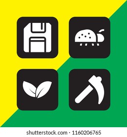 growing icon. 4 growing set with farming and gardening, agriculture, plant and save vector icons for web and mobile app