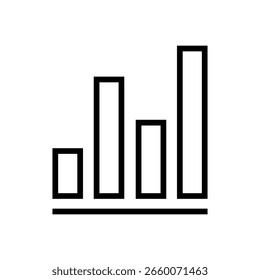 Icono de crecimiento. Ilustración de Vector negro.