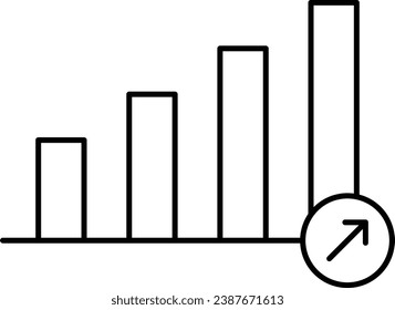 Growing icon, Data analytics icon. Big data analysis technology symbol