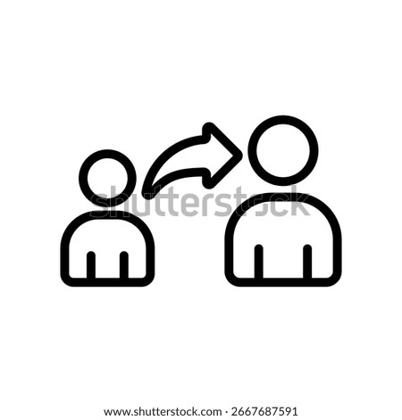 Growing Up Icon Outline Vector Illustration