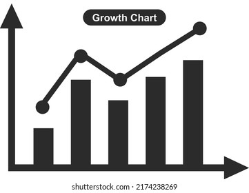 Growing icon, progress icon vector