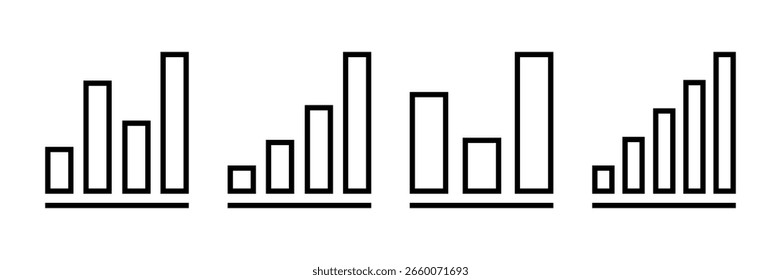 Growing icon set. Vector illustration.