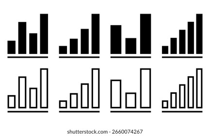 Growing icon set. Vector illustration.