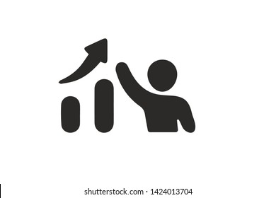 growing icon simple vector illustration