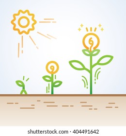 growing idea vector